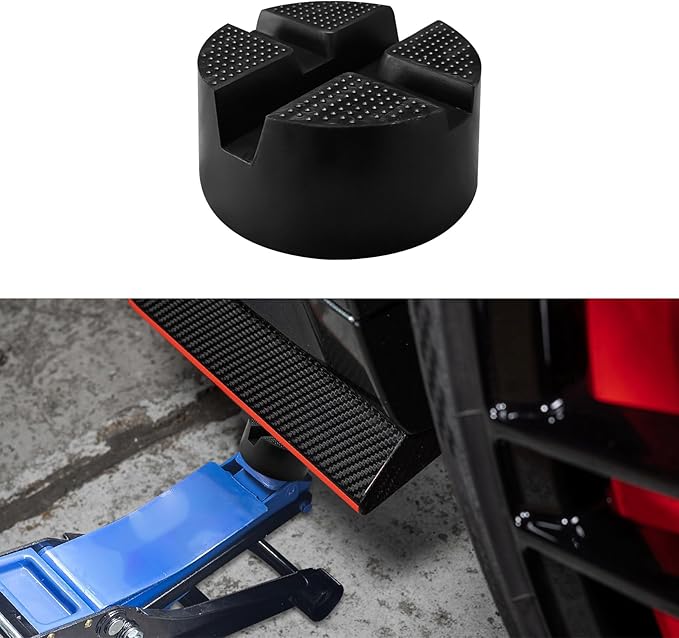 Rubber Cross Slotted Jack Stand Pad, Disk Frame Rail Protector, Anti-Slip Pinch Weld Jack Adapter, Car Lift Jack Puck Pad, Car Lift Protection Tool, Universal Vehicle Repair Tool