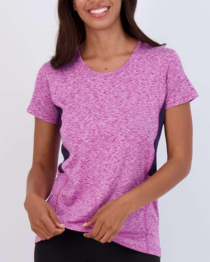5 Pack Women's Dry Fit Short Sleeve Athletic Gym Workout Running Tops | Available in Plus Size, Exercise, Sports, Fitness, Quick Dry, Cooling, Moisture Wicking, Loose Basic Tees, Yoga, Pilates