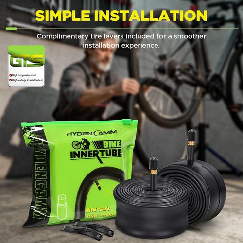 Bike Tube 2 Pack by [Brand Name] - 20/26x1.75/2.125 Butyl Inner Tubes with 35mm Schrader Valve | Includes 2 Levers