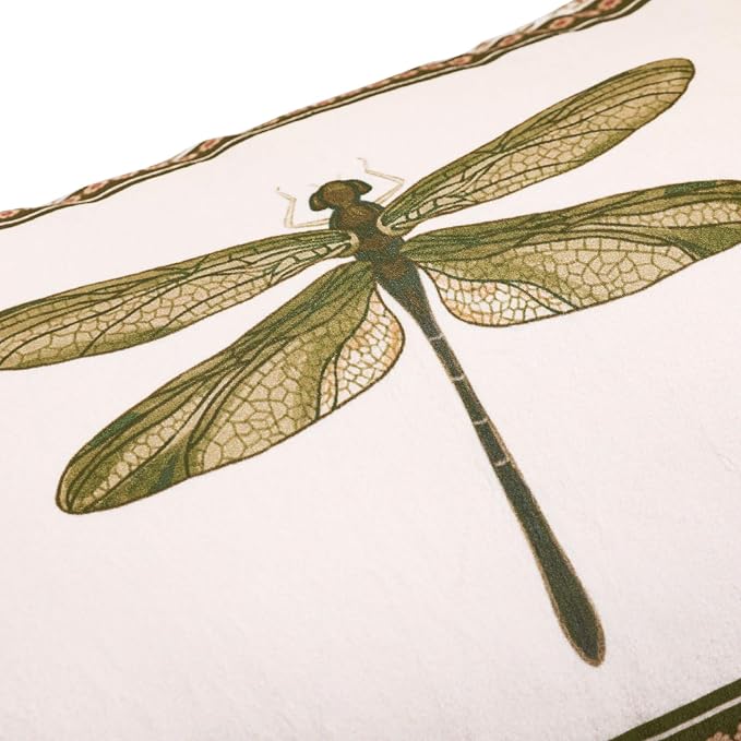 Designer French Velvet Throw Pillow Cover,20"x12" Set of 2-Grace C | Pillow Cover,Concealed Zipper Design,Dragonfly Pattern,Sofas,Bedroom,Living Room,Lounge Chairs,All Season Home Decor