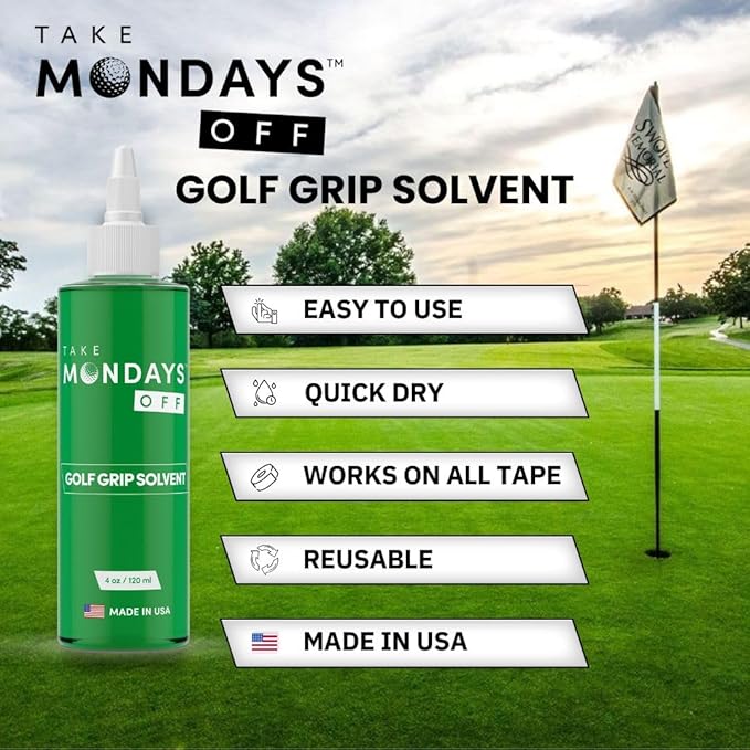 Golf Grip Solvent (4 oz) - Professional Grip Solvent for Regripping Golf Clubs