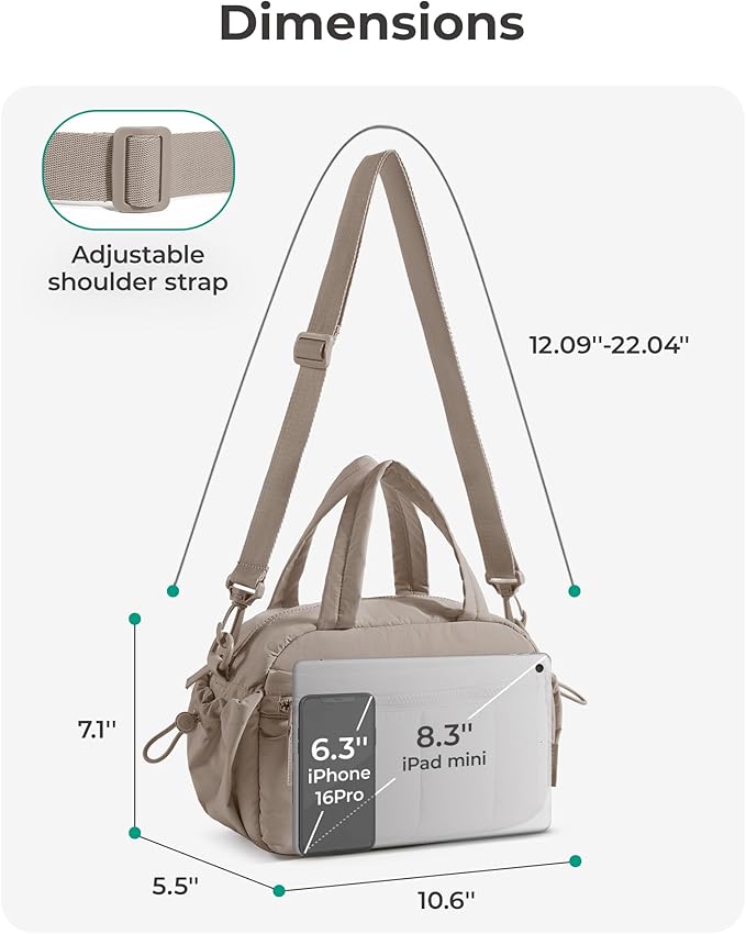 BAGSMART Duffle Bag for Travel, Gym Bag for Women, Weekender Carry on Bag | PVC Wet Pocket, Airline Approved Personal Carry-on Size, Fits Under-seat, One Bag for Gym, Travel, Hospital, Overnight