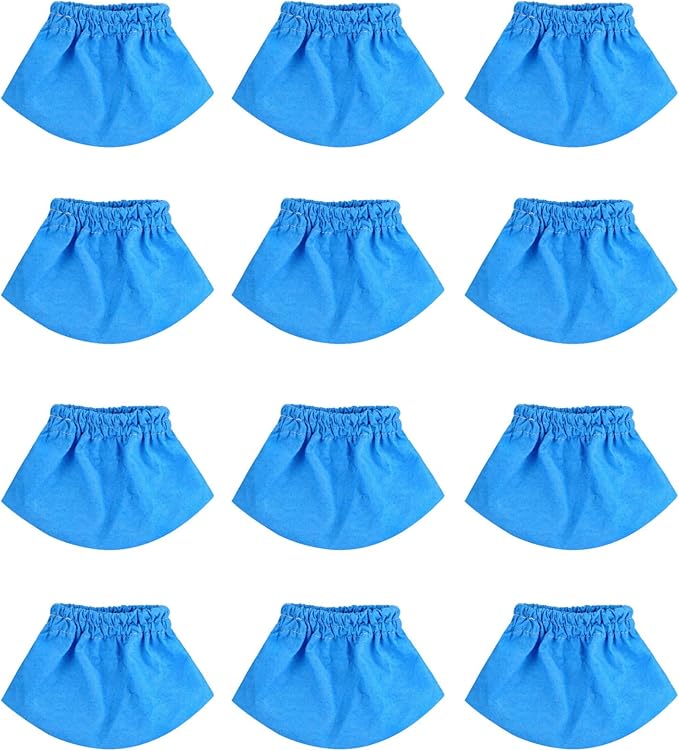Fette Filter -12 Premium VRC2 Cloth Filter Compatible with Vacmaster 1.5 to 3.2 Gallon Wet/Dry Vacuums. Washable and Reusable Value Pack of 12 Premium Bags