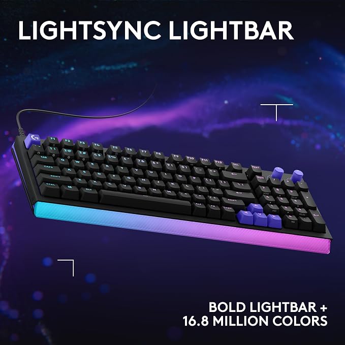 Logitech G512 X 98 TMR + Tactile Switch Mechanical Gaming Keyboard - Black | Hot-Swappable 9x TMR Rapid Trigger + Tactile Mechanical Switches, Gasket, PBT Keycaps, <8K, LIGHTSYNC RGB, for PC & Mac