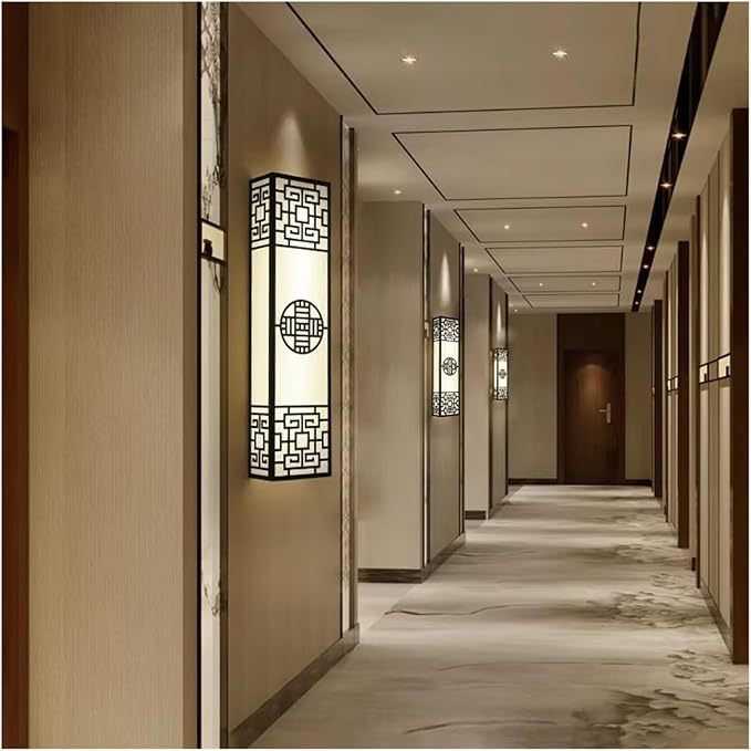 Chinese Style Bedroom Wall Lamp Strip Shaped Zen Background Wall Light Living Room Hallway Stairs Hotel Wall Sconces,Versatile wall lamp