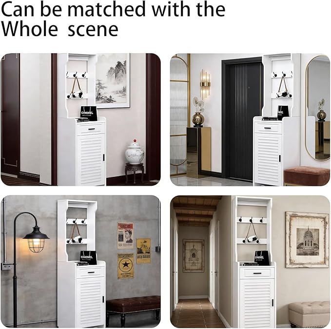 Cabinet halltree Hallway Entry Way Racks, Hallway Organizer for entryway,mudroom, for Hallway, Hallway(205x32x50cm)