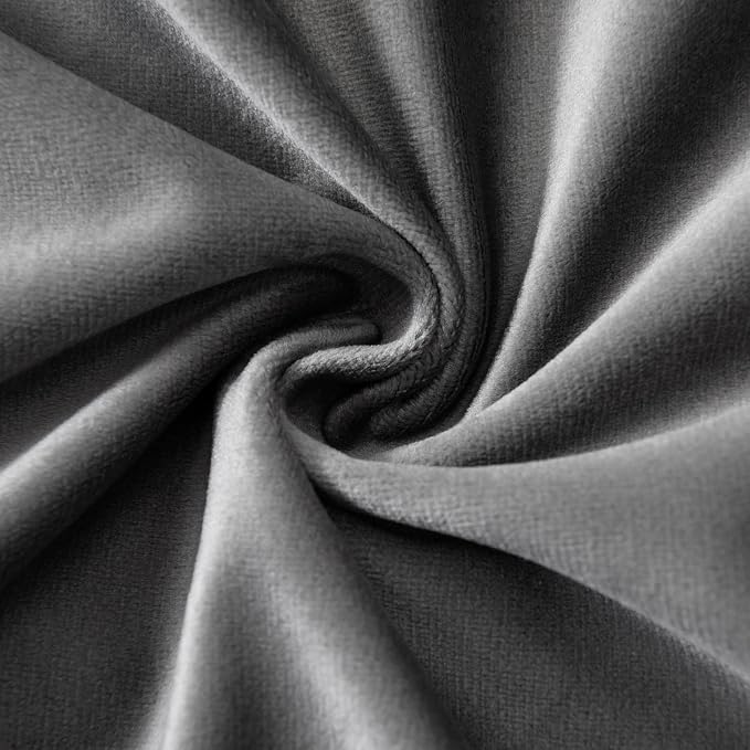 22x22 Velvet Throw Pillow Covers Set of 2 for Couch Sofa Bed,Dark Gray | JUSPURBET Decorative Pillow Covers with Invisible Zipper for Modern Living Room Bedroom Home Decor