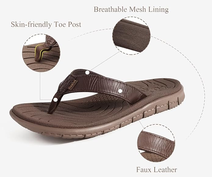 KuaiLu Comfortable Flip Flops for Women with Arch Support Summer Beach Walking Thong Sandals Slip On Indoor Outdoor
