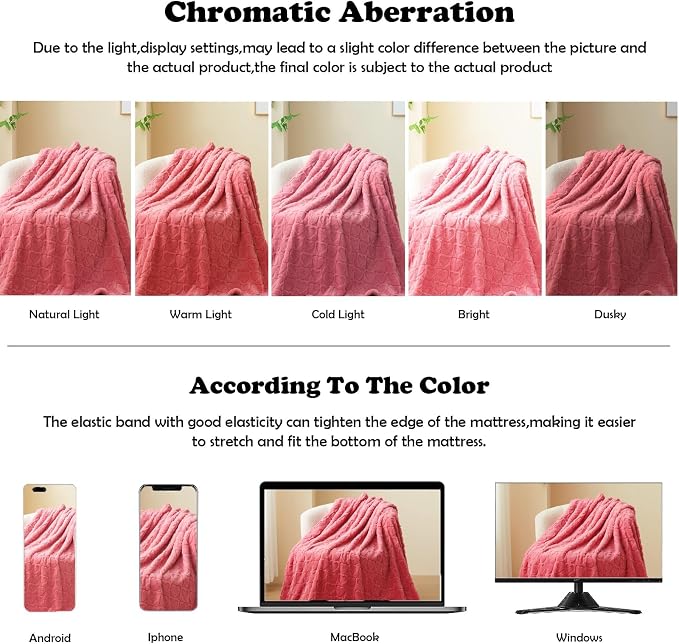NEWCOSPLAY 3D Heart Checkered Flannel Throw Blanket, Coral Pink, 50"x70" | Super Soft Cute Lightweight Decorative Premium Silky Fleece Blanket for Couch Sofa Bed, Gift for Women Men, All Season Use