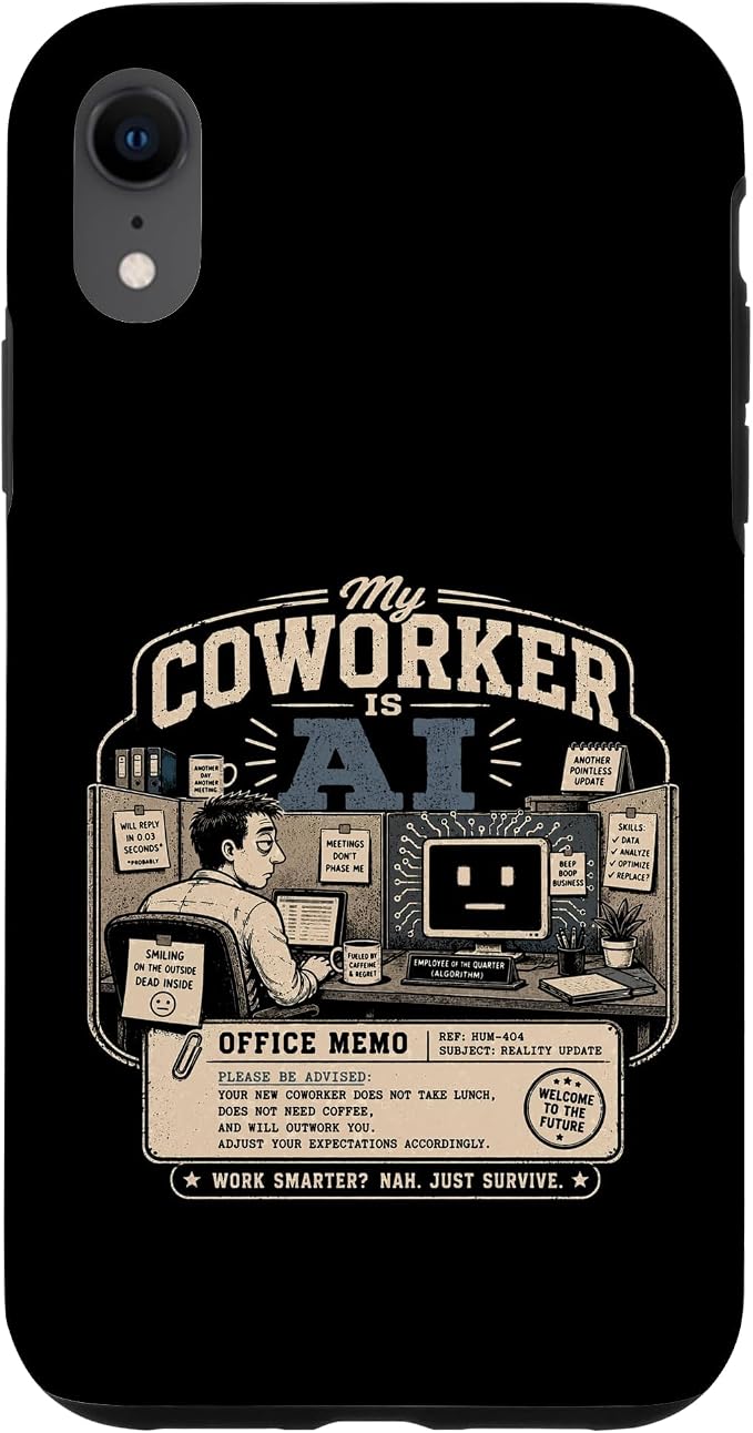 My Coworker is AI Office Humor Funny Workplace Replacement Case for iPhone XR