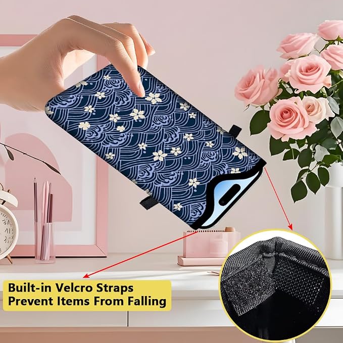 Floral Neoprene Phone Sleeve Pouch with Adjustable Strap Neck Lanyard Fits Most Smartphones 7.1 x 3.9 Inch Cute Cell Phone Crossbody Bag Waterproof Carrying Cellphone Case Bag for Women