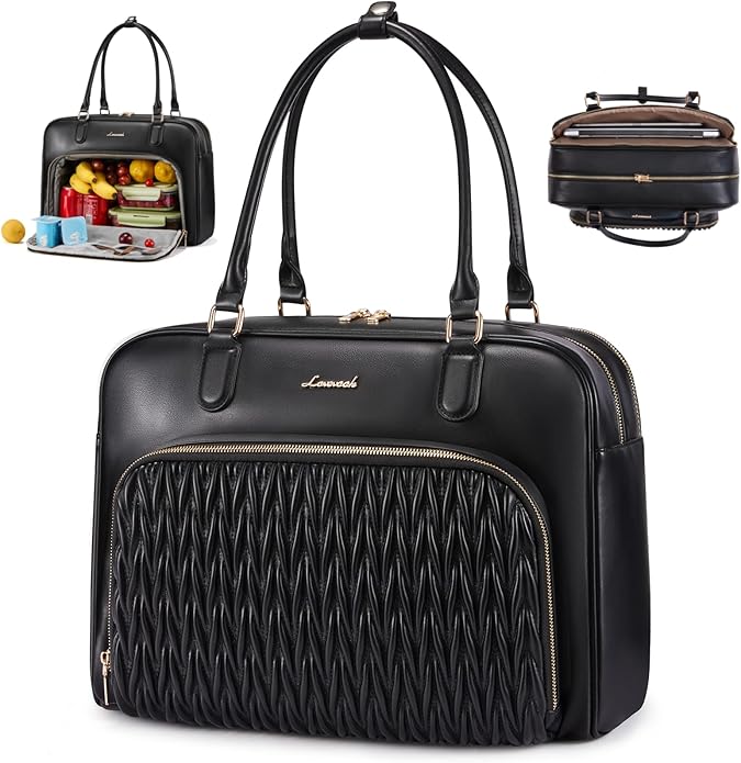 LOVEVOOK Tote Bag for Women,Light Puffer Tote Bag with Multi-pockets,Stylish Carry on Laptop Bags for Daily,Travel,Work,Gym