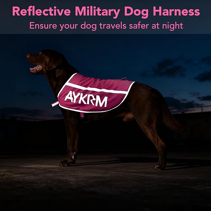 Customize Pink Reflective Dog Vest for XLarge Breeds,High Visibility Dog Safety Vest Harness with Removable Bell Keep Safe from Hunting, Training & Cars Accidents