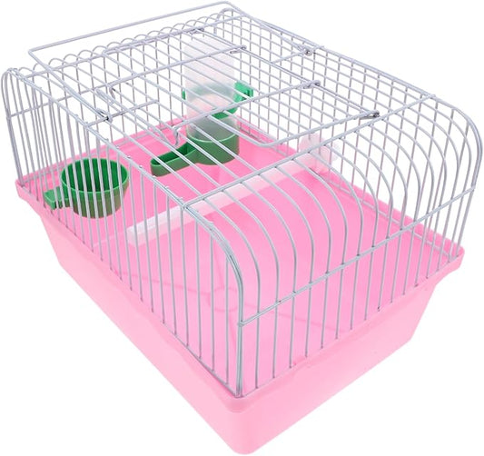 BESPORTBLE Spacious Bird Carrier Travel Cage Lightweight Portable Bird Cage with Perch Food Box Water Feeder for Parrots and Lovebirds Abs Iron Design for Travel Storage Color