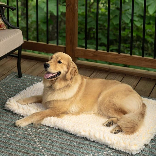 Carolina Pet Co. Dog Comfort Cushion, Sherpa Pet Bed, X-Large 48x30x2 Inches, Polyester, Portable, Machine Washable (Large)