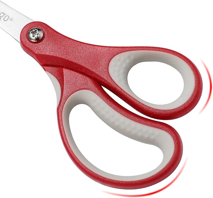 LIVINGO 24 Pack 5??Kids Scissors, Blunt Safety Blade, Left/Right Handle, Bulk School Supplies Preschool Shears for Teachers Student Toddler Children Classroom Crafting Cutting Paper