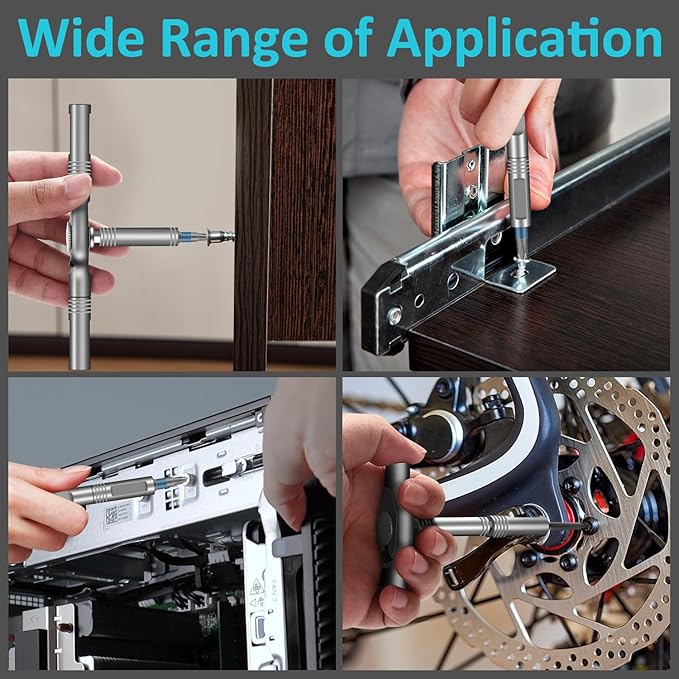 42 in 1 Magnetic Screwdriver Set, DIY Ratchet Screwdriver Set, Multi Bit Magnetic Drive Set with Detachable Ratchet Handle, Portable Compact Repair Tool Kit