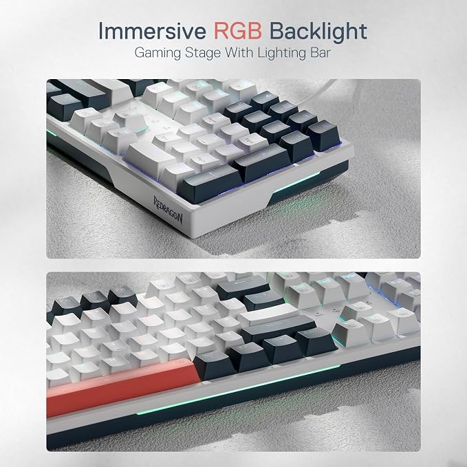 Redragon K668 108-Key Hot-Swap Wired RGB Gaming Keyboard, Extra 4 Hotkeys | Dedicated Shortcut Keys for Mute, Calc & Desktop, Cushioned Noise Dampening for Creamy Thocky Sound, Swap-Ready, PRO Software