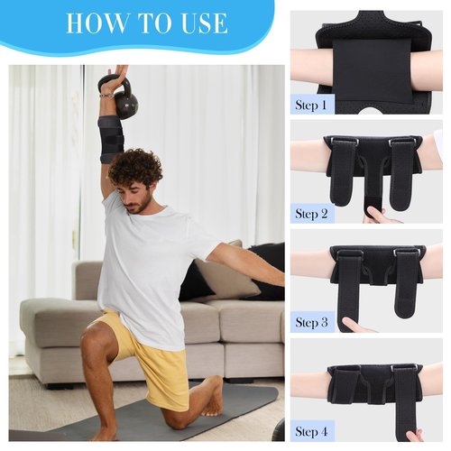 Niceuare Elbow Brace with 2 Removable Metal Splints - Adjustable Elbow Support for Tendonitis, Cubital Tunnel Syndrome, and Ulnar Nerve Entrapment Pain Relief Fit Men ＆ Women