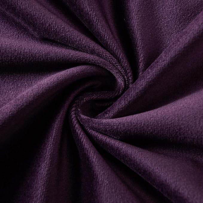 24x24 Velvet Throw Pillow Covers Set of 2 for Couch Bed,Eggplant Purple | JUSPURBET Decorative Pillow Covers with Invisible Zipper for Modern Sofa Living Room Bedroom Home Decor