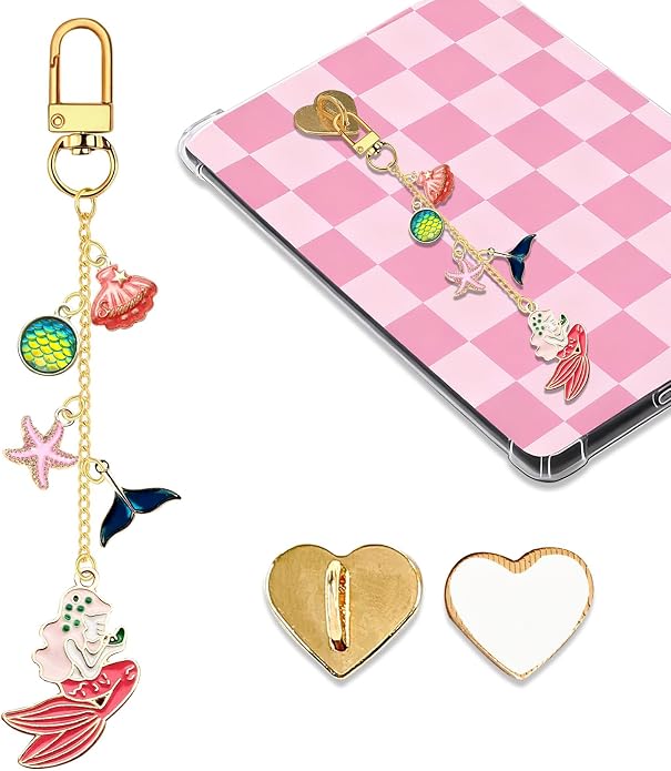 Charm Chains for Kindle,Cute E-reader Phone Charm Bracelets Accessories Compatible for Kindle E-Reader Phone iPad AirPod,Gifts for Reader Booklovers