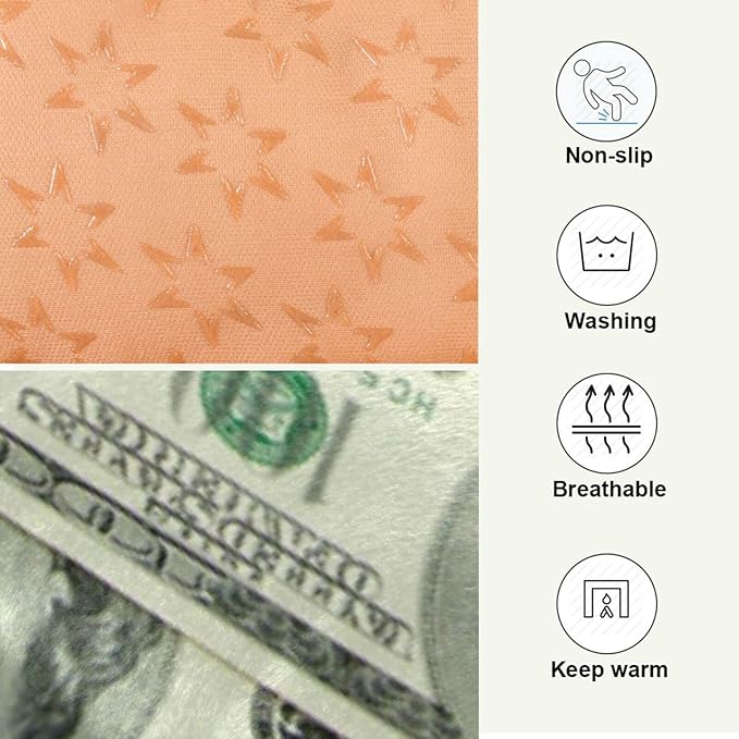 Pet Bed Money Print Dog Bed Mat Absorbing Non Slip Pad Pet Sleeping Mat for Small, Medium, and Large Dogs Puppy Cat 36 in x 24 in