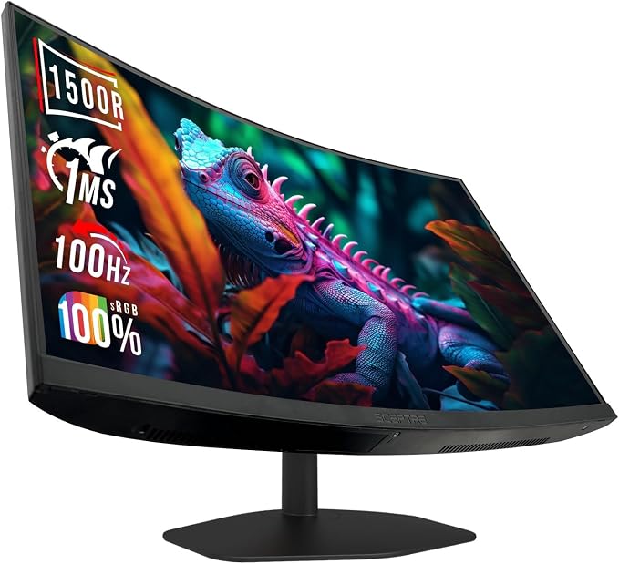 Sceptre Curved 24-inch Gaming Monitor 1ms 100Hz 1500R DisplayPort HDMI X2 Eye Care 100% sRGB Build-in Speakers, Machine Black 2025 (C248W-FW100T Series)
