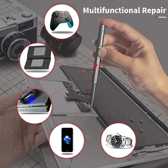 Screwdriver Set Star Pentalobe P5/P2 Triangle Triwing Y000 Y00 for Iphone/macbook/xbox/Switch Controller laptop PC Screwdriver Phillips,FlatHead Glasses Repair Kit Compatible with torx T8/T6/T5/T9/T10