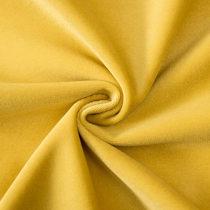 Yellow 24x24 Pillow Covers Decorative Velvet Throw Pillow Covers Set of 2 | JUSPURBET Luxury Cushion Covers with Invisible Zipper for Modern Couch Sofa Bed Living Room Bedroom Home Decor
