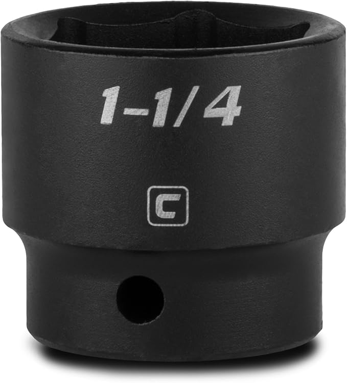 Capri Tools 1-1/4-Inch Shallow Impact Socket, 1/2-Inch Drive, 6-Point, SAE, CP55065
