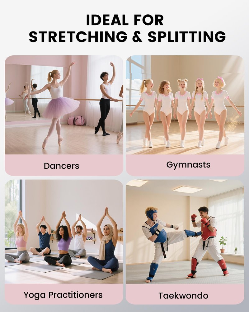 XISZMOG Split Machine, Leg Stretcher Splits Machine for Flexibility, 0-180° Adjustable Home Stretch Machine for Balle, Cheerleading Dance, Gymnastics and Other Sports, 330lbs Capacity