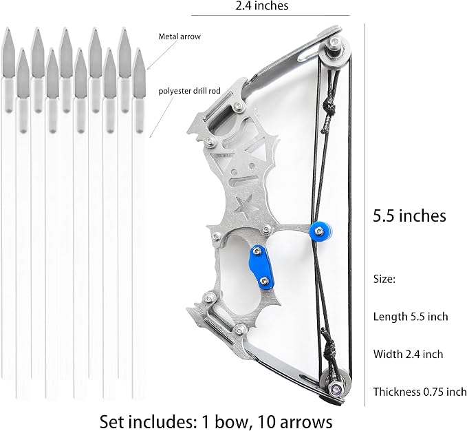 Archery Bow Set Left and Right Hand Compound Bow Hunting Bow Metal Material Catapult RH/LH for Practice Archery