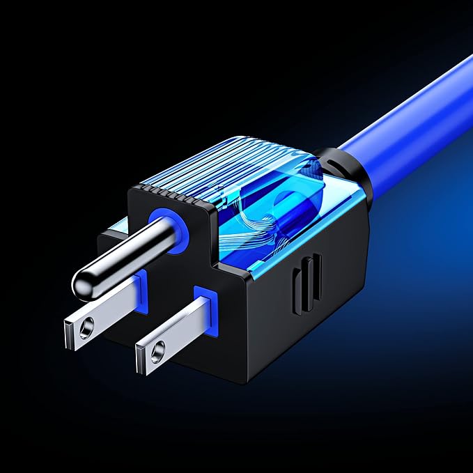 Maximm 25 Ft Blue Extension Cord, Heavy Duty 3-Prong Outdoor Power Cable, ETL Listed for Contractors