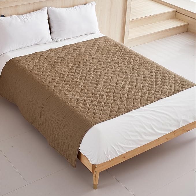 GIBZ Waterproof Dog Bed Blanket Cover Anti Slip Pet Furniture Protector Washable Large Washable Quilted Mat for Indoor, Grey, 170x200cm