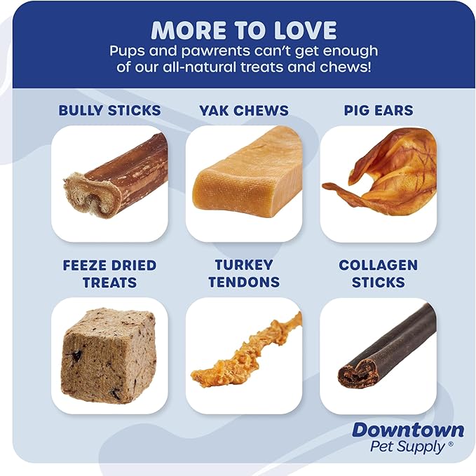 Downtown Pet Supply USA Sourced Bully Sticks for Dogs - Grass-fed Beef Chews, Low-Odor & Rawhide-Free, Long Lasting Dog Treats - Healthy, Safe & Delicious Chews (6" 30 Pack)