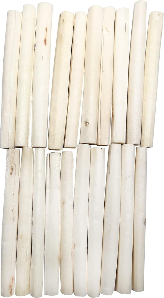 5512 Skinny Sola Logs Pk20 - Handcut skinny sticks of natural sola wood, Airdried, Lightweight, Easy to chew for all size of pet birds, Versatile, Great for Budgie Canary Lovebird Parrotlet Canary