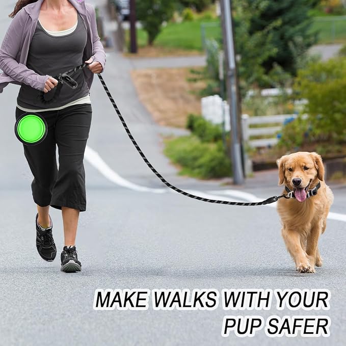 BARKBAY Dog Leashes for Large Dogs Heavy Duty Dog Leash 4/5/6 FT with Comfortable Padded Handle and Highly Reflective Threads for Medium Large Dogs Walking Training Running (6FT-1/2'',Black)