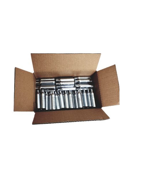 3Skull 12 Gram CO2 Cartridges for Paintball and Airsoft, Silver - Pack of 10
