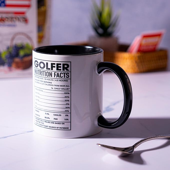decorluxes Golf Gifts for Dad 11oz Ceramic Mug, Best Dad by Par Mug, Funny Golf Gift for Men, Husband, Gifts for Father’s Day, Birthday (Design 3)
