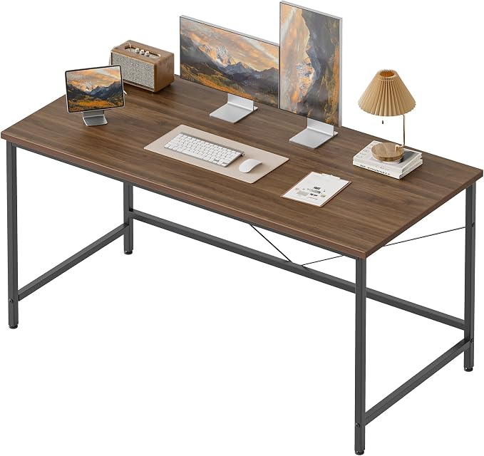 Mericonia 32x16 Inch Computer Desk, 0.6" Thick Small Office Table | Modern Simple Style, Small Study & Writing Table for Home Bedroom Work Walnut