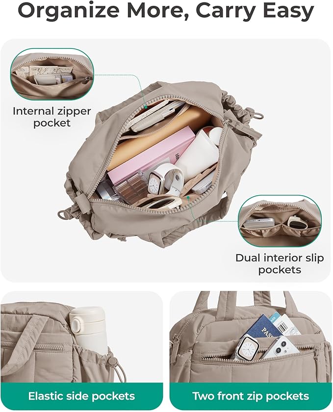 BAGSMART Duffle Bag for Travel, Gym Bag for Women, Weekender Carry on Bag | PVC Wet Pocket, Airline Approved Personal Carry-on Size, Fits Under-seat, One Bag for Gym, Travel, Hospital, Overnight