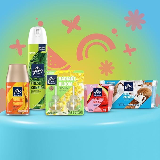 Glade Automatic Spray Refill, Fresh Confidence, Scented Air Freshener for Home and Bathroom, 6.2 Oz