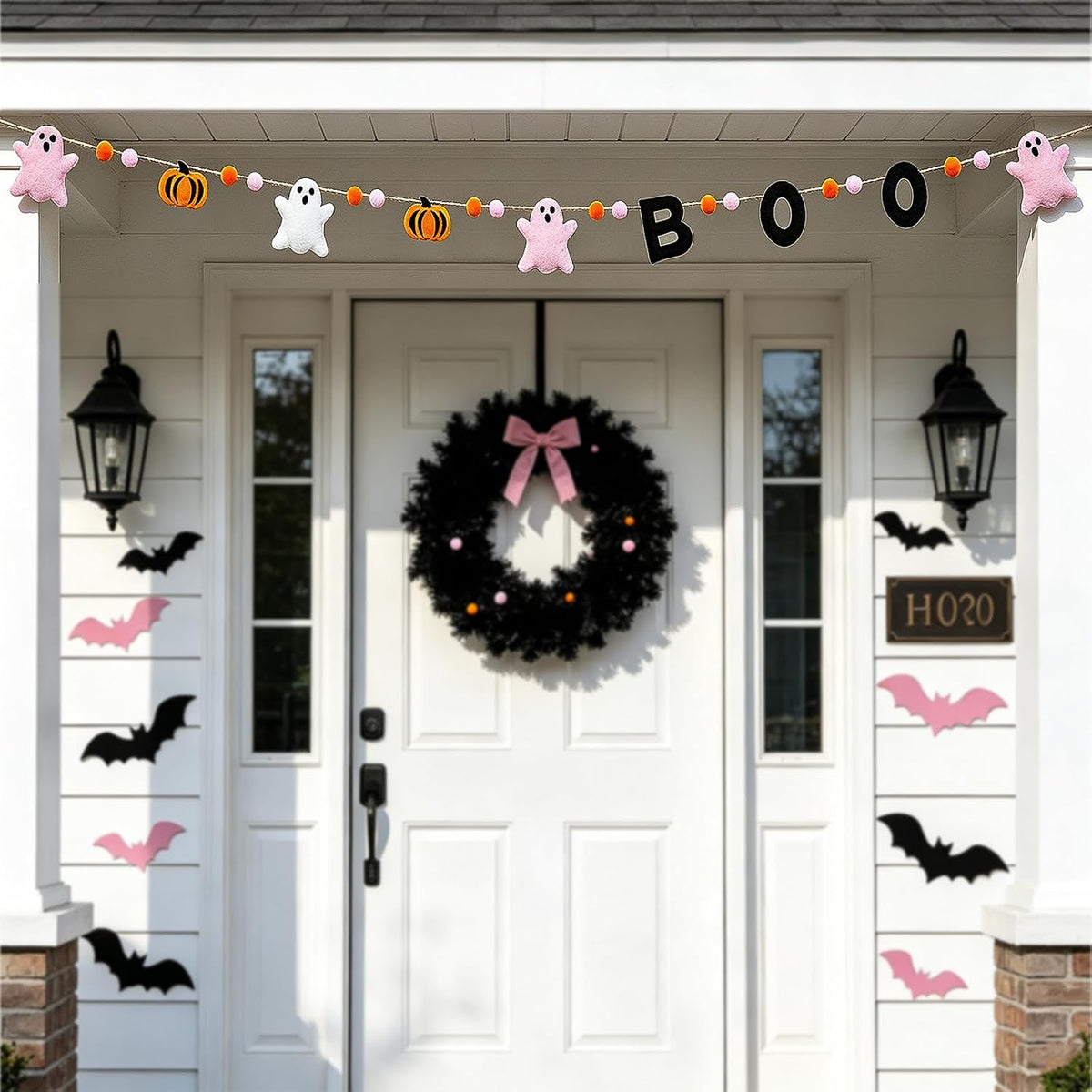 Halloween Garland, Boo Ghost & Pumpkin Decor for Wall Party