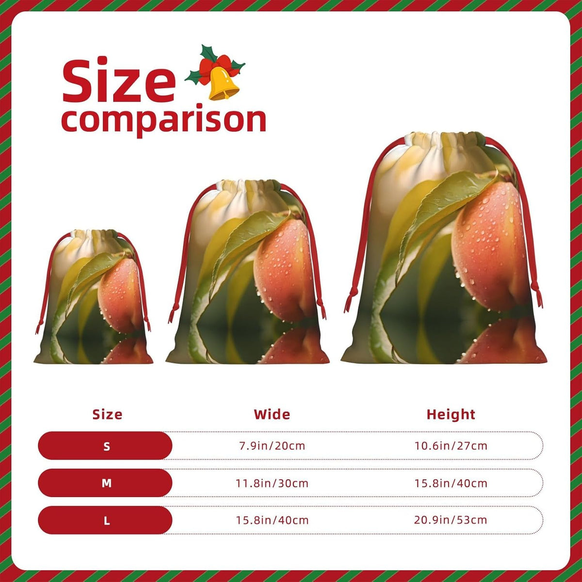 WZYCWB honey peach S Printed Gift Bags - Perfect for Weddings, Christmas, Birthdays, and Parties - S - L