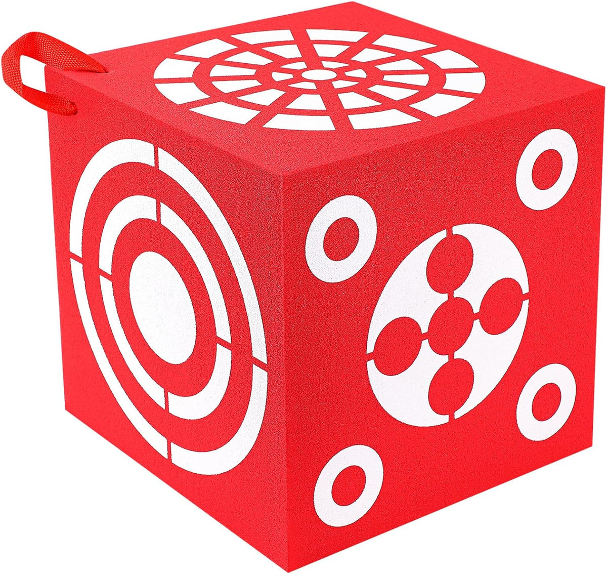 ShinyRelief 3D Foam Archery Target - Lightweight 6-Sided Dice Cube with Handle | 13 x 13 x 13 Inch