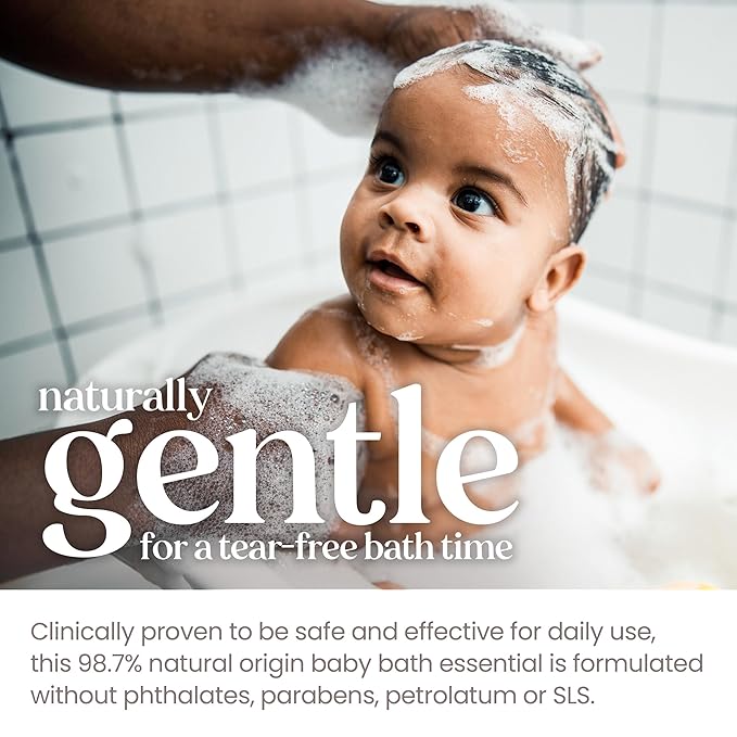 Burt's Bees Baby Shampoo & Wash, Fragrance Free & Tear Free Baby Soap - 12 Ounce Bottle, Pack of 3