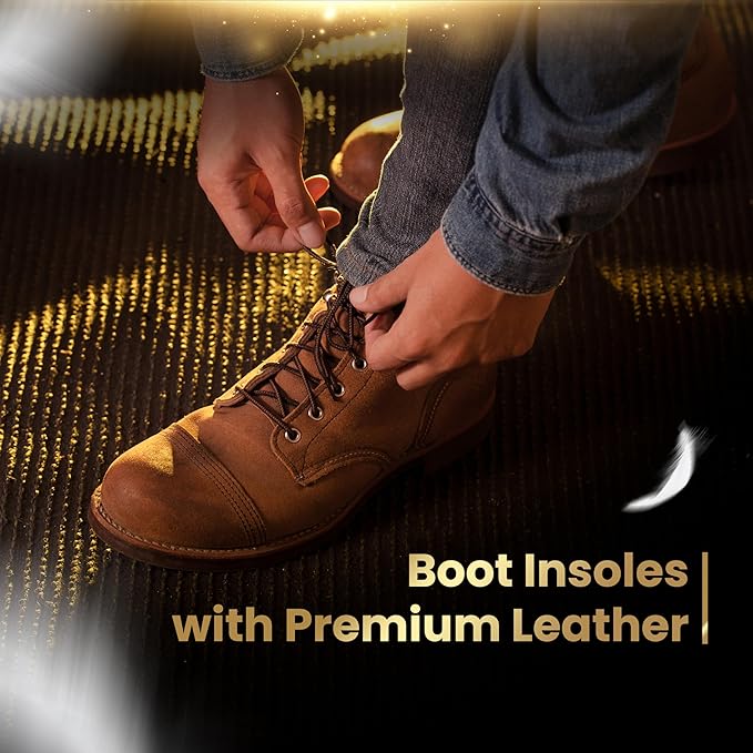 HANDARTE Premium Leather Shoe Insoles | Thin Shoe Inserts for Men/Women | Dress Shoe Insoles - Durable - 100% Natural Goatskin & Anti Sweat - Suitable for No-Socks (US W10/M8.5 | EU42)