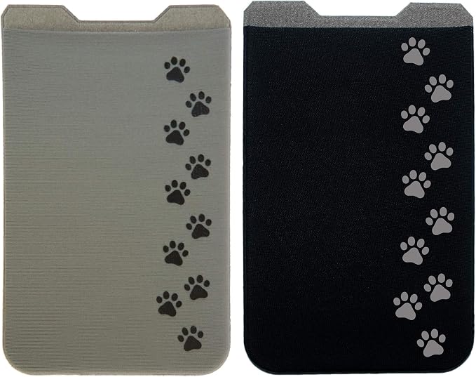 Phone Wallet - Adhesive Card Holder - Cell Phone Pouch - Stick on Lycra Pocket by Gecko - Carry Credit Cards and Cash
