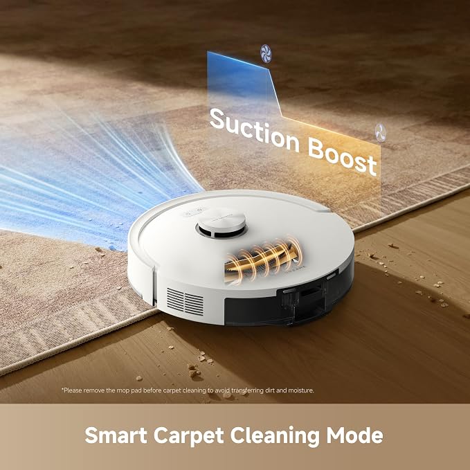 dreame D20 Air Plus Robot Vacuum and Mop, 20,000Pa Powerful Suction | 120-Day Self-Emptying with 4L Dust Bag, Anti-Tangling Tech, Edge-to-Corner Cleaning, Deep Carpet Cleaning, 360° Navigation