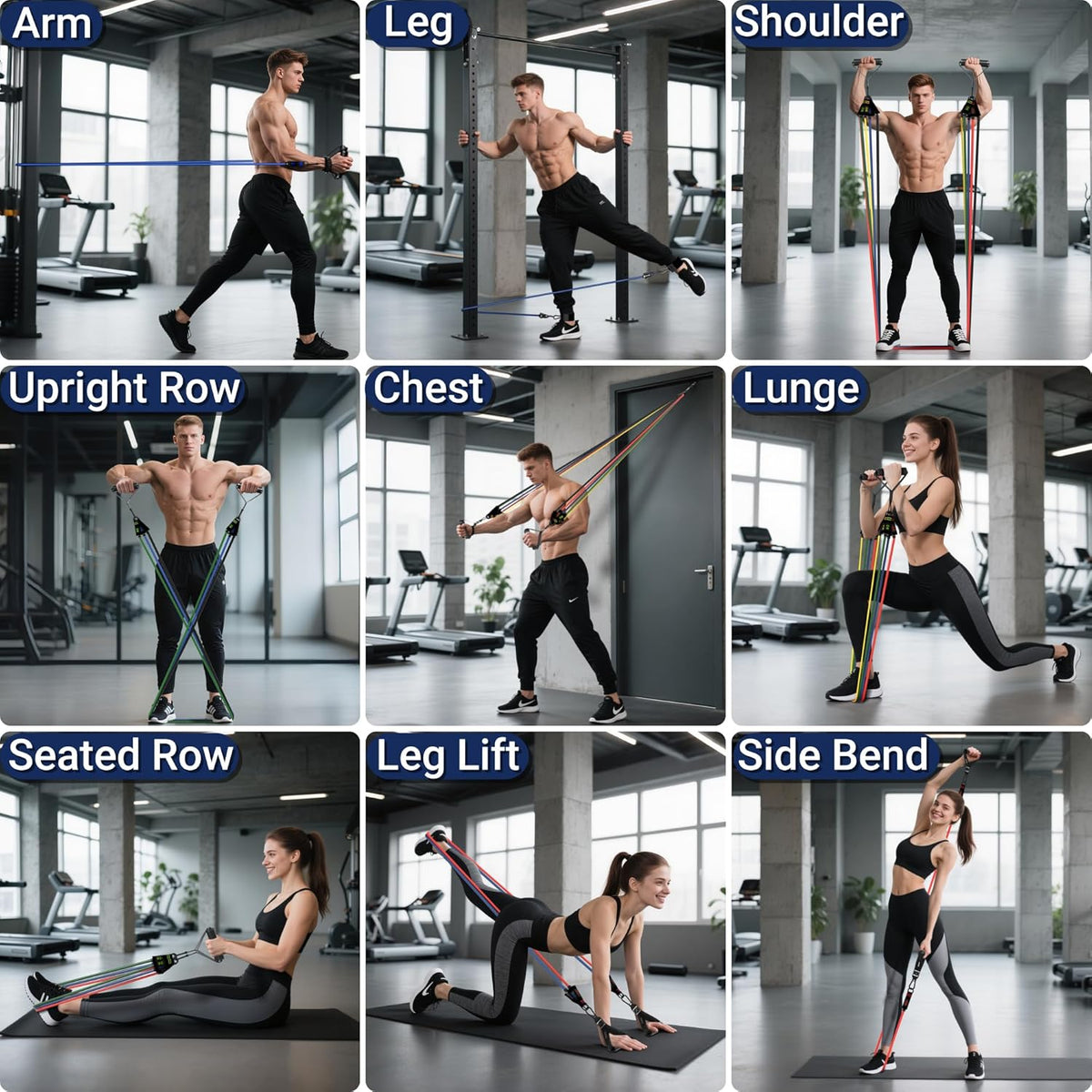 Readaeer Resistance Bands - Versatile Exercise Bands with Handles for Home Gym & Outdoor Workouts